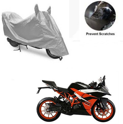 RPSENTTERPR Waterproof Two Wheeler Cover for KTM(RC 200, Silver)