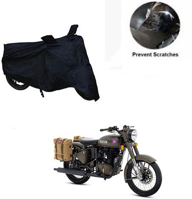RPSENTTERPR Waterproof Two Wheeler Cover for Royal Enfield(Classic 500, Black)