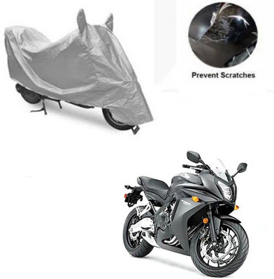RPSENTTERPR Waterproof Two Wheeler Cover for Honda(CBR 650F, Silver)