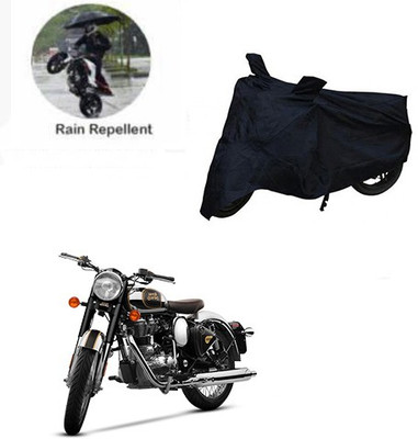 RPSENTTERPR Waterproof Two Wheeler Cover for Royal Enfield(Classic Chrome, Black)