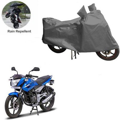MOTOWORLD Waterproof Two Wheeler Cover for Bajaj(XCD 125cc, Grey)