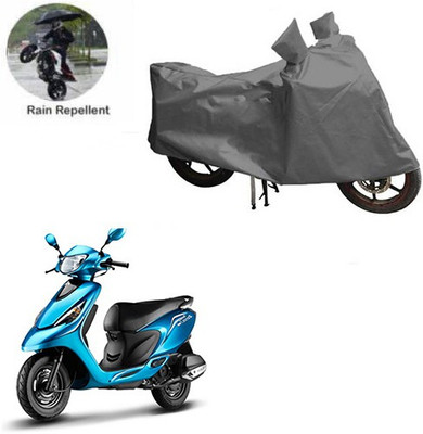 MOTOWORLD Waterproof Two Wheeler Cover for TVS(Zest, Grey)