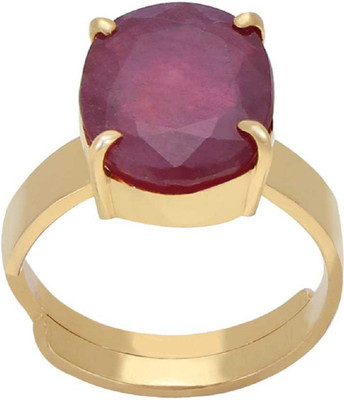 KUNDLI GEMS Ruby Ring Original Stone 6.25 ratti Manik Certified Effective Stone Astrological purpose for men & women Stone Ruby Gold Plated Ring