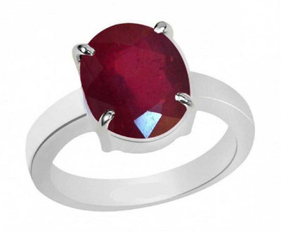 KUNDLI GEMS Ruby Ring Natural Stone 5.5 carat Manik Unheated & Untreated effective Good Quality stone Astrological Purpose for unisex Stone Ruby Silver Plated Ring