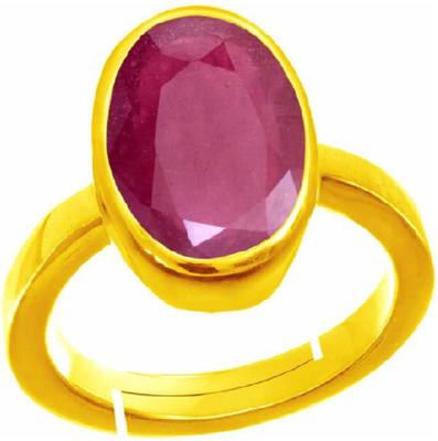 KUNDLI GEMS Ruby Stone ring 5.5 ratti stone Manik Natural Astrological stone Good quality and effective stone astrological for men & women Stone Ruby Gold Plated Ring