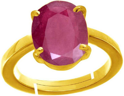 RATAN BAZAAR Stone Ruby Gold Plated Ring