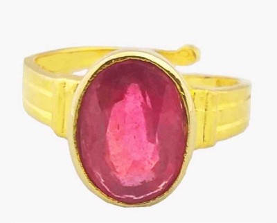 CEYLONMINE Natural Stone Ruby 5.25 ratti Manik Stone Original Unheated Certified & Astrological For men & women Stone Ruby Gold Plated Ring