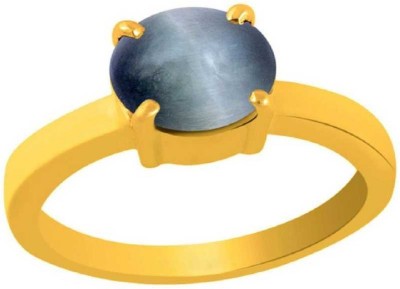 RATAN BAZAAR Cats Eye Ring 6.25 ratti Stone Unheated & Untreated Precious stone Lab Certified for unisex Stone Cat's Eye Gold Plated Ring