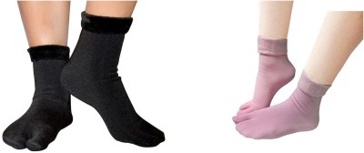 PinKit Women Solid Ankle Length(Pack of 2)