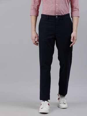 TOMMY HILFIGER Regular Fit Men Dark Blue Trousers