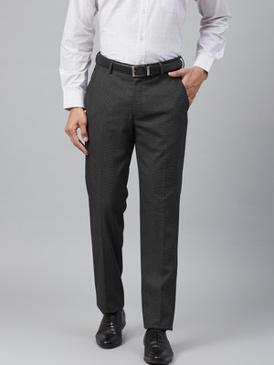 LOUIS PHILIPPE Slim Fit Men Grey Trousers