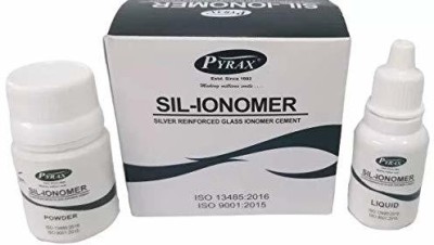 pyrax Glass Ionomer Cement (Silver Reinforced)(Set of 1, White)