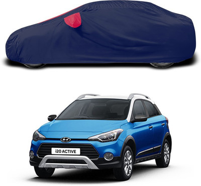SEBONGO Car Cover For Hyundai i20 Active (With Mirror Pockets)(Red)