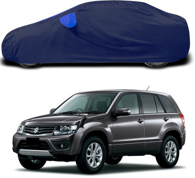 SEBONGO Car Cover For Maruti Suzuki Grand Vitara (With Mirror Pockets)(Blue)