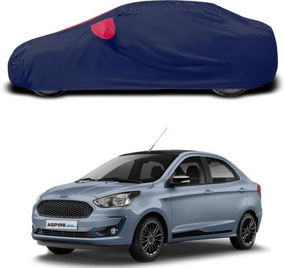 ANTHUB Car Cover For Ford Aspire (With Mirror Pockets)(Red, Blue)