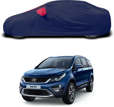SEBONGO Car Cover For Tata Hexa (With Mirror Pockets)(Red)