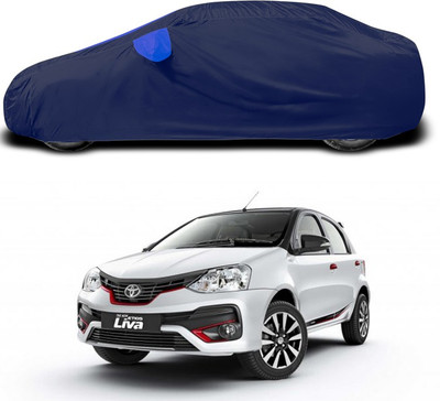 ANTHUB Car Cover For Toyota Etios Liva (With Mirror Pockets)(Blue)