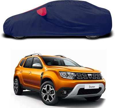 ANTHUB Car Cover For Renault Duster (With Mirror Pockets)(Red, Blue)