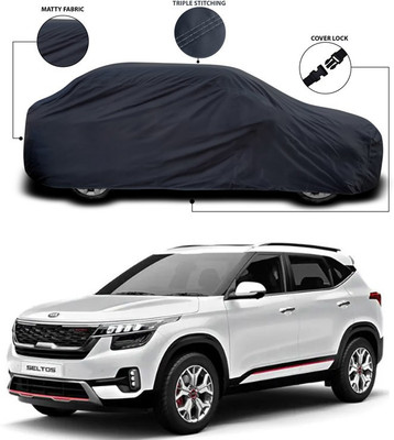 ANTHUB Car Cover For Kia SELTOS (Without Mirror Pockets)(Grey)