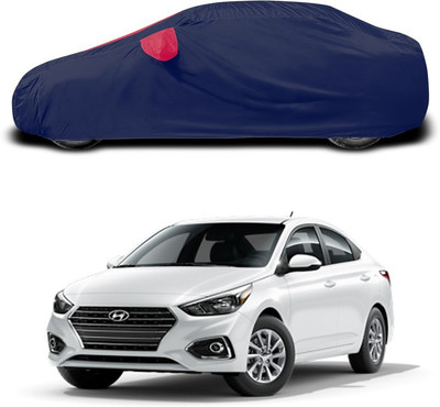 ANTHUB Car Cover For Hyundai Accent (With Mirror Pockets)(Red)