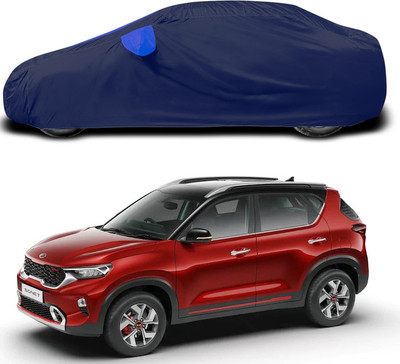 SEBONGO Car Cover For Kia Sonet (With Mirror Pockets)(Blue)