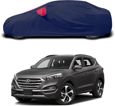 ANTHUB Car Cover For Hyundai Tucson (With Mirror Pockets)(Red, Blue)