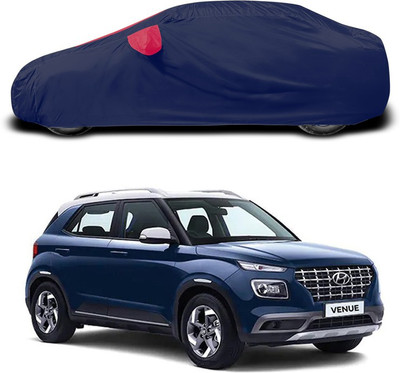 ANTHUB Car Cover For Hyundai Venue (With Mirror Pockets)(Red, Blue)