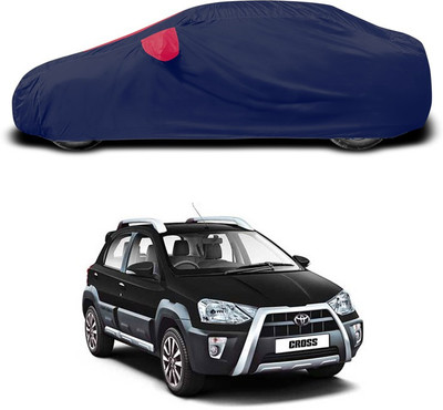 SEBONGO Car Cover For Toyota Etios Cross (With Mirror Pockets)(Red)