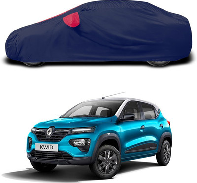 ANTHUB Car Cover For Renault Kwid (With Mirror Pockets)(Red, Blue)