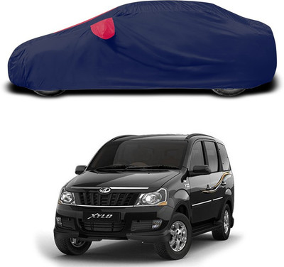 SEBONGO Car Cover For Mahindra Xylo (With Mirror Pockets)(Red, Blue)