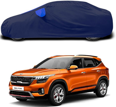 SEBONGO Car Cover For Kia SELTOS (With Mirror Pockets)(Blue)