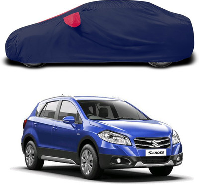 SEBONGO Car Cover For Maruti Suzuki S-Cross (With Mirror Pockets)(Red)