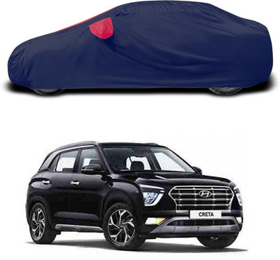 ANTHUB Car Cover For Hyundai Creta (With Mirror Pockets)(Red)