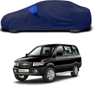 ANTHUB Car Cover For Chevrolet Tavera (With Mirror Pockets)(Blue)