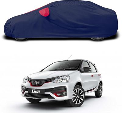 ANTHUB Car Cover For Toyota Etios Liva (With Mirror Pockets)(Red)
