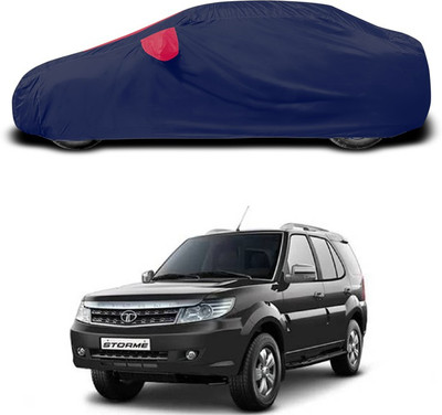 SEBONGO Car Cover For Tata Safari Storme (With Mirror Pockets)(Red)