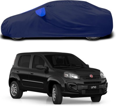 ANTHUB Car Cover For Fiat Uno (With Mirror Pockets)(Blue)