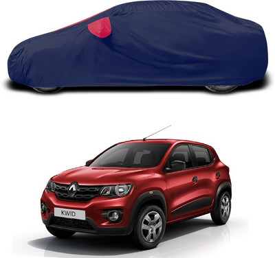ANTHUB Car Cover For Renault Kwid (With Mirror Pockets)(Red, Blue)