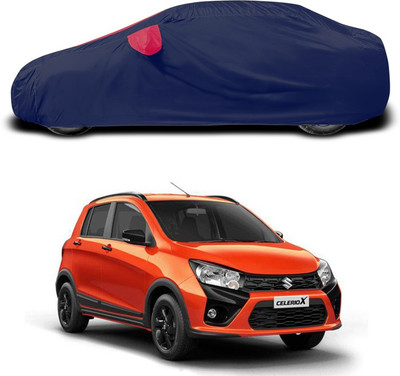 ANTHUB Car Cover For Maruti Suzuki Celerio X (With Mirror Pockets)(Red, Blue)
