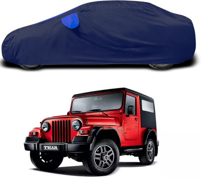 ANTHUB Car Cover For Mahindra Thar (With Mirror Pockets)(Blue)