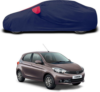 ANTHUB Car Cover For Tata Tiago (With Mirror Pockets)(Red, Blue)