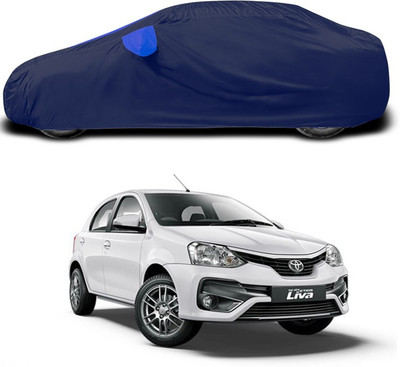 ANTHUB Car Cover For Toyota Etios Liva (With Mirror Pockets)(Blue)