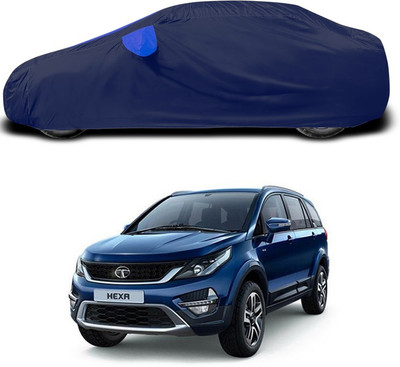 SEBONGO Car Cover For Tata Hexa (With Mirror Pockets)(Blue)