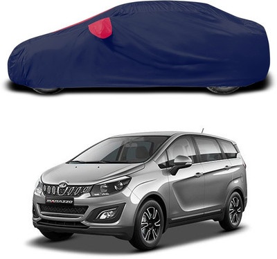 SEBONGO Car Cover For Mahindra Marazzo (With Mirror Pockets)(Red, Blue)