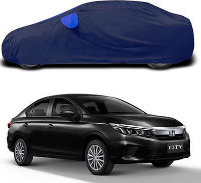 SEBONGO Car Cover For Honda City ZX (With Mirror Pockets)(Blue)