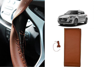 arneja trading company Hand Stiched Steering Cover For Maruti New Swift(Tan, Leatherite)
