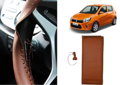 arneja trading company Hand Stiched Steering Cover For Maruti Celerio(Tan, Leatherite)