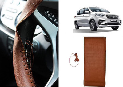 arneja trading company Hand Stiched Steering Cover For Maruti Ertiga(Tan, Leatherite)