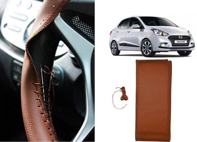 arneja trading company Hand Stiched Steering Cover For Maruti Xcent(Tan, Leatherite)