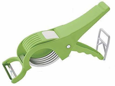 FIVANIO by FIVANIO Multipurpose 2 in 1 Veg Cutter with Peeler, Hand Cutter for Vegetable Vegetable & Fruit Chopper(1 2 in 1 Veg Cutter with Peeler)